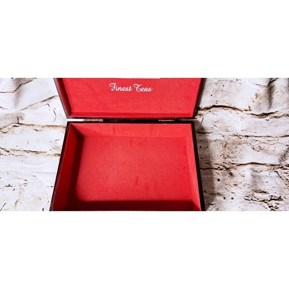Lovely & Exquisite Cherry wood box for Bentley's Finest Tea‎ removable dividers